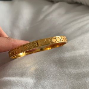 Coach Gold C Bangle Bracelet